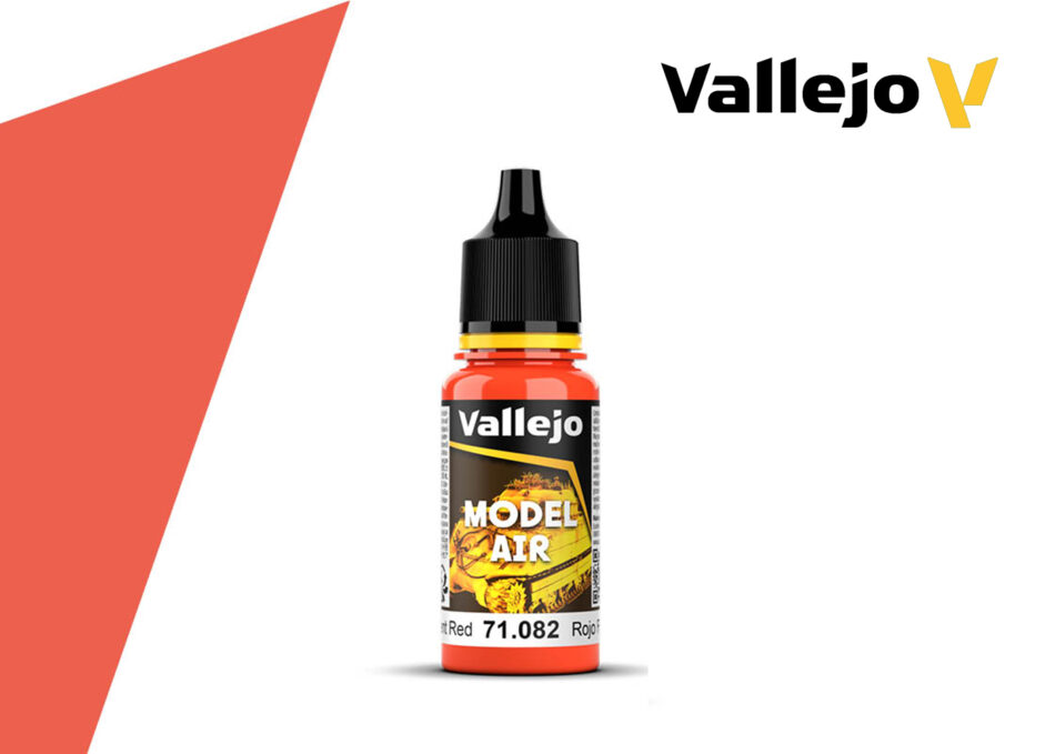 Vallejo Model Air - Fluorescent Red (18ml)