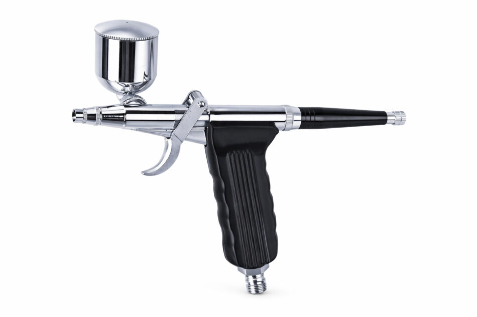 AB-116 Spraygun Style Side Feed Airbrush with 7 & 10cc Cups