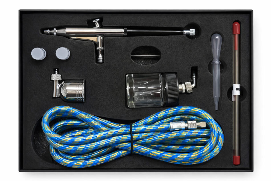 AB-HS34 Double Action Side Feed Airbrush Kit