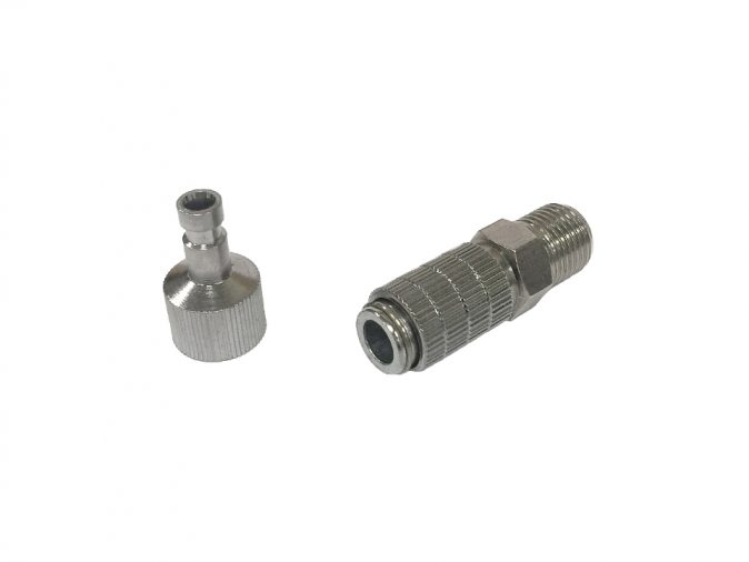 ABEST Airbrush quick disconnect coupler release fitting Adapter with 4 Male fitting 1/8 Male and Badger Paasche Aztec Airbrush