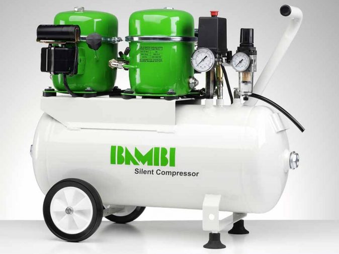 Bambi BB24D Silent Compressor with wheel kit