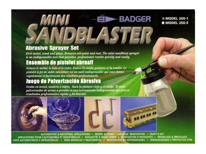 MicroLux Mini Sand Blaster, removes paint and grim, weathers wood