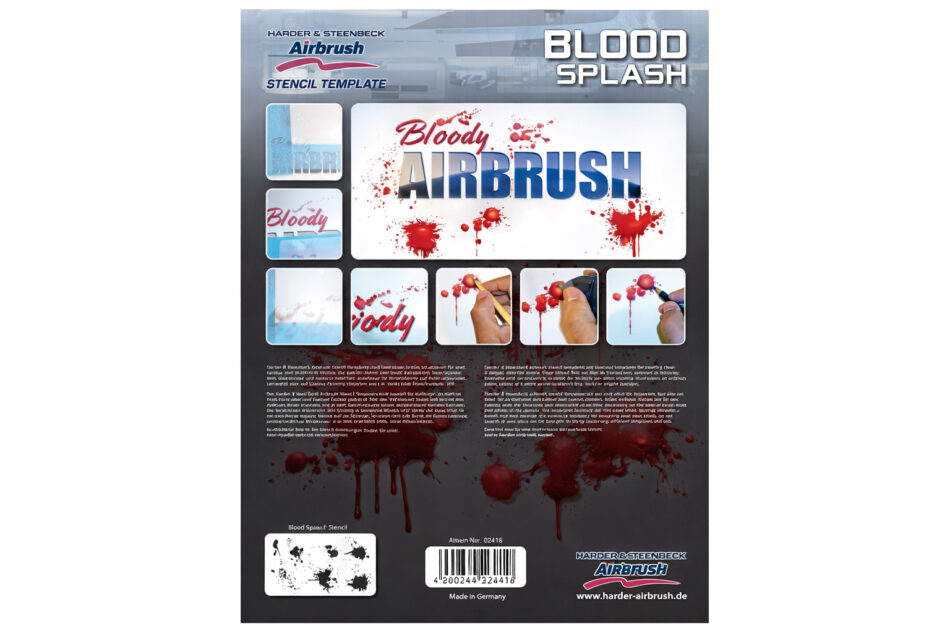Harder & Steenbeck Stencil - Blood Splash