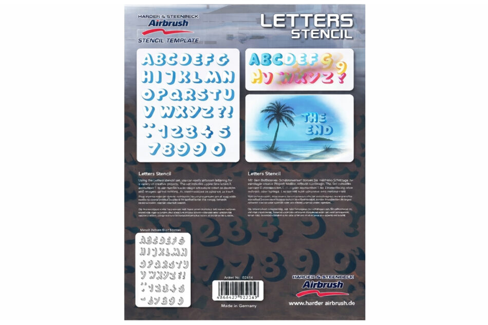 Harder & Steenbeck Airbrush Stencil - Letters