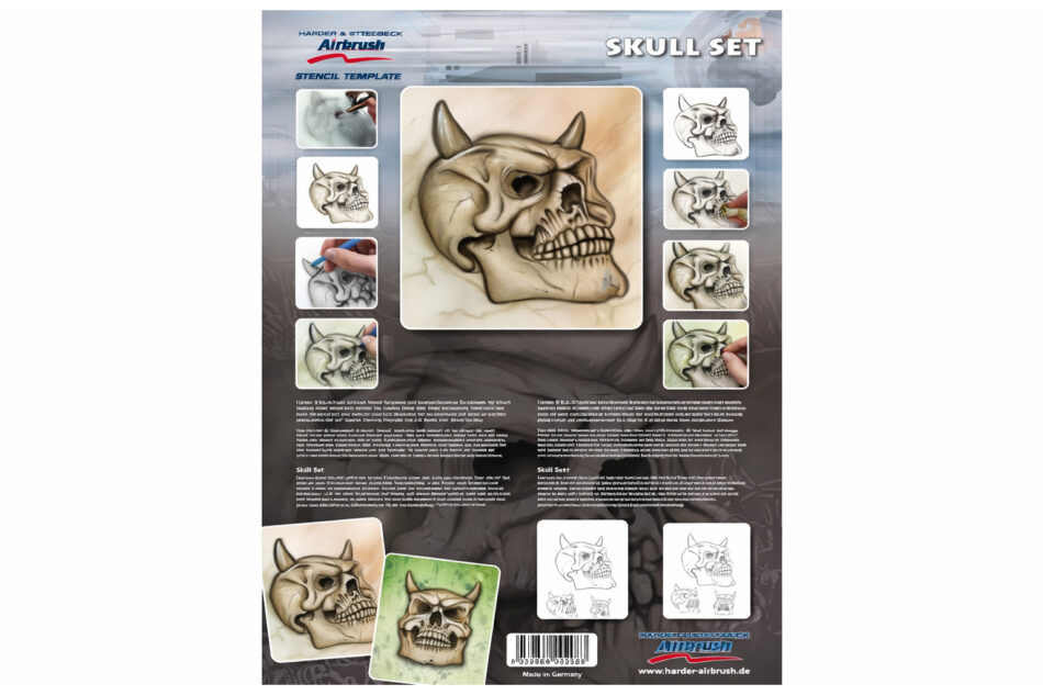Harder & Steenbeck Stencil - Skull Set