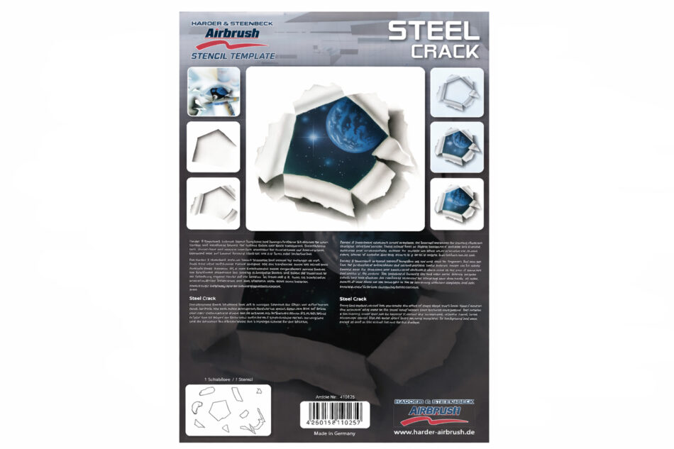 Harder & Steenbeck Airbrush Stencil - Steel Crack