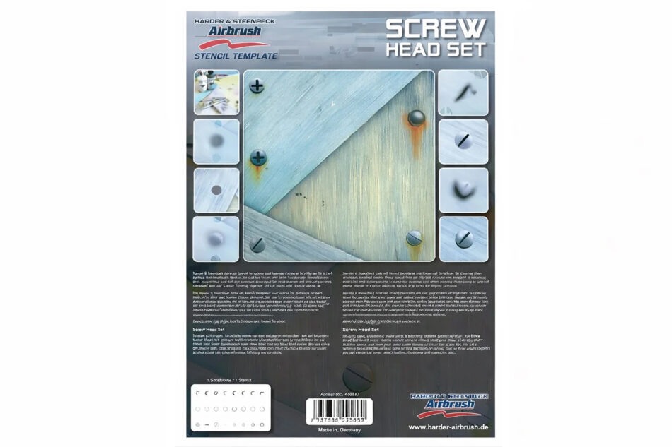 Harder & Steenbeck Stencil - Screw Head Set