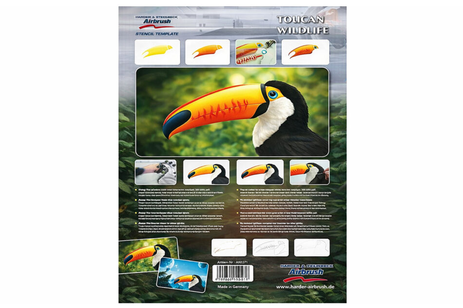 Harder & Steenbeck Stencil - Toucan Wildlife