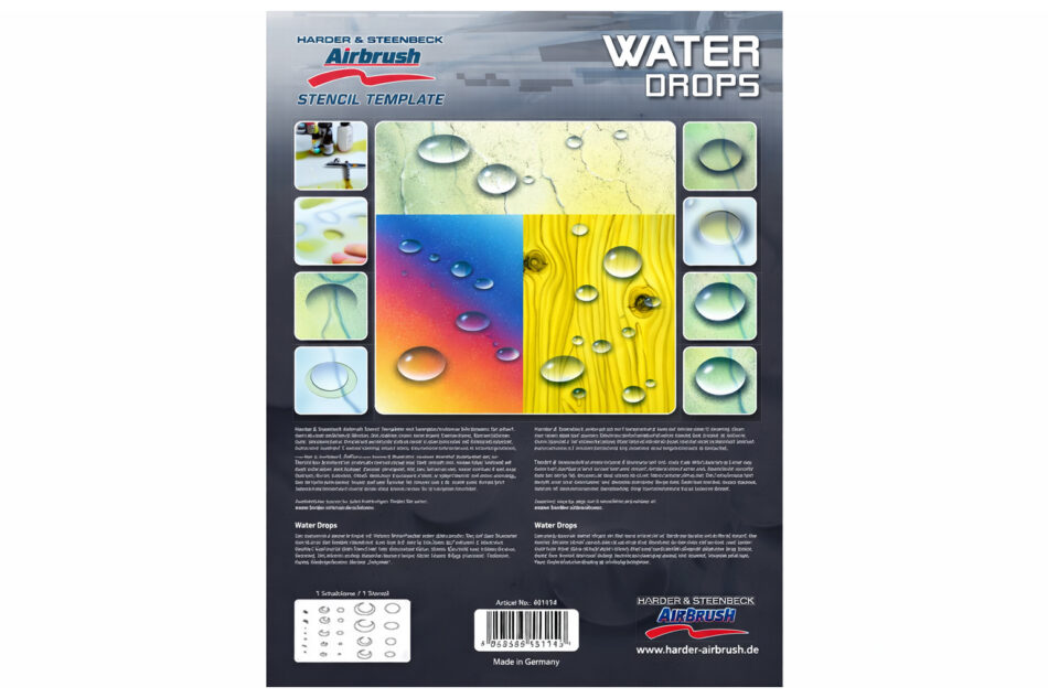 Harder & Steenbeck Stencil - Water Drops