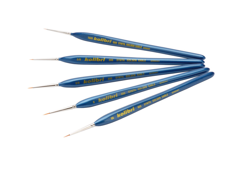 Kolibri Golden Sable Brush Set 888 - Synthetic Hair (Pack of Five)