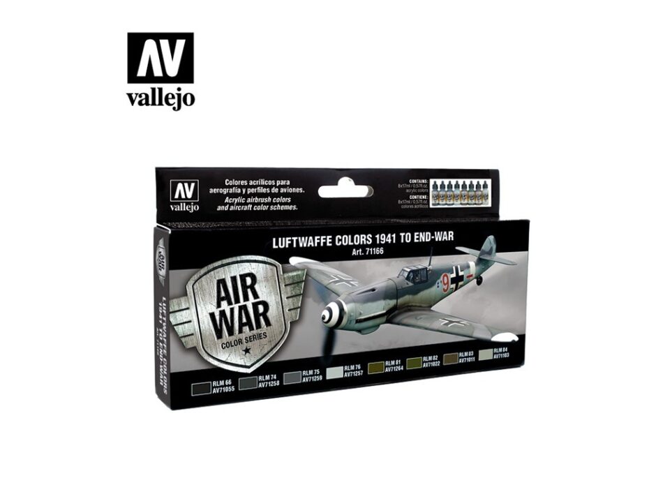 Vallejo Model Air Paint Set - Luftwaffe Colors 1941 to End-War