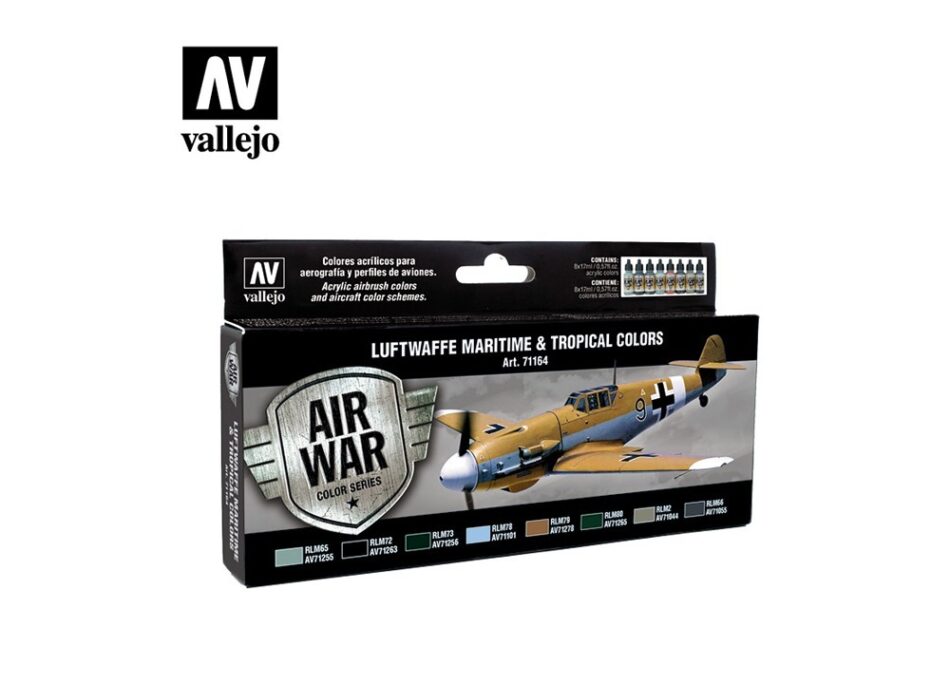 Vallejo Model Air Paint Set - Luftwaffe Maritime & Tropical Colors