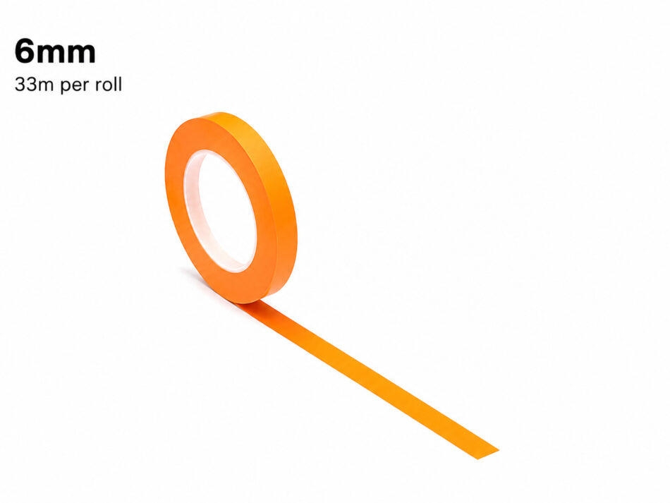 T Euro Translucent Orange Fine Tape (6mm x 33m)