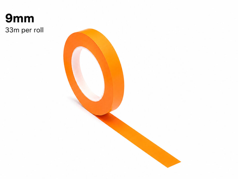 T Euro Translucent Orange Fine Tape (9mm x 33m)