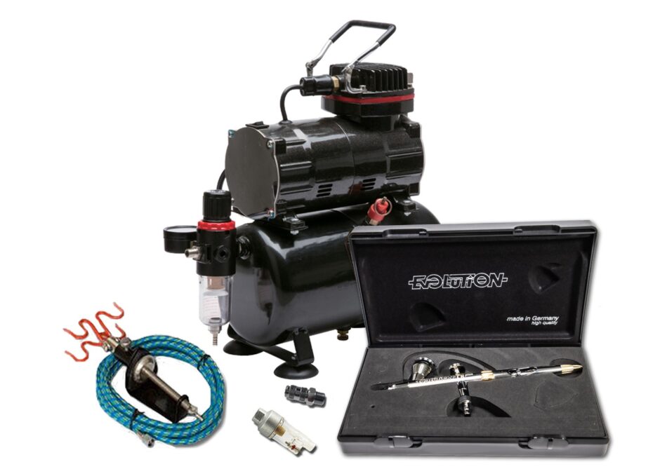 TC-80T Airbrushing Kit with Evolution 2024 CRplus Solo Airbrush