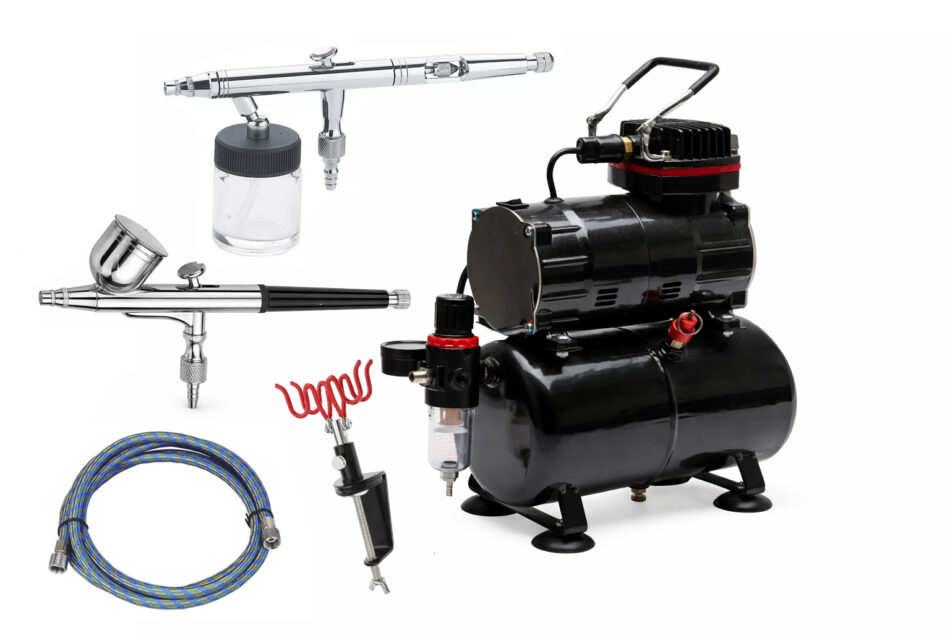 TC-80T Compressor & Dual Airbrush Starter Kit