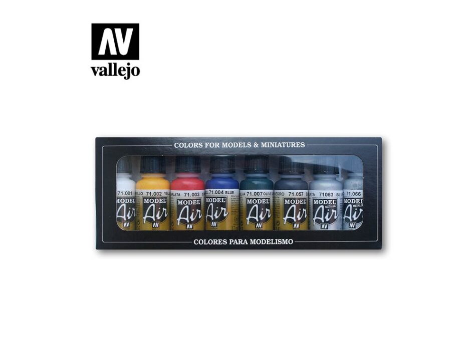 Vallejo Model Air Paint Set - Basic Colors