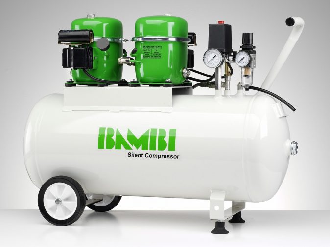 Bambi BB50D Silent Compressor with Wheel Kit-0
