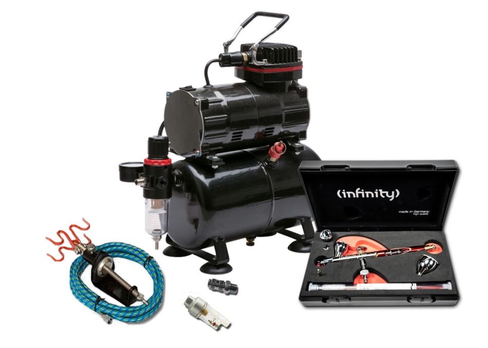 TC-80T Airbrushing Kit with Harder & Steenbeck Infinity CRplus 2024 Two in One Airbrush