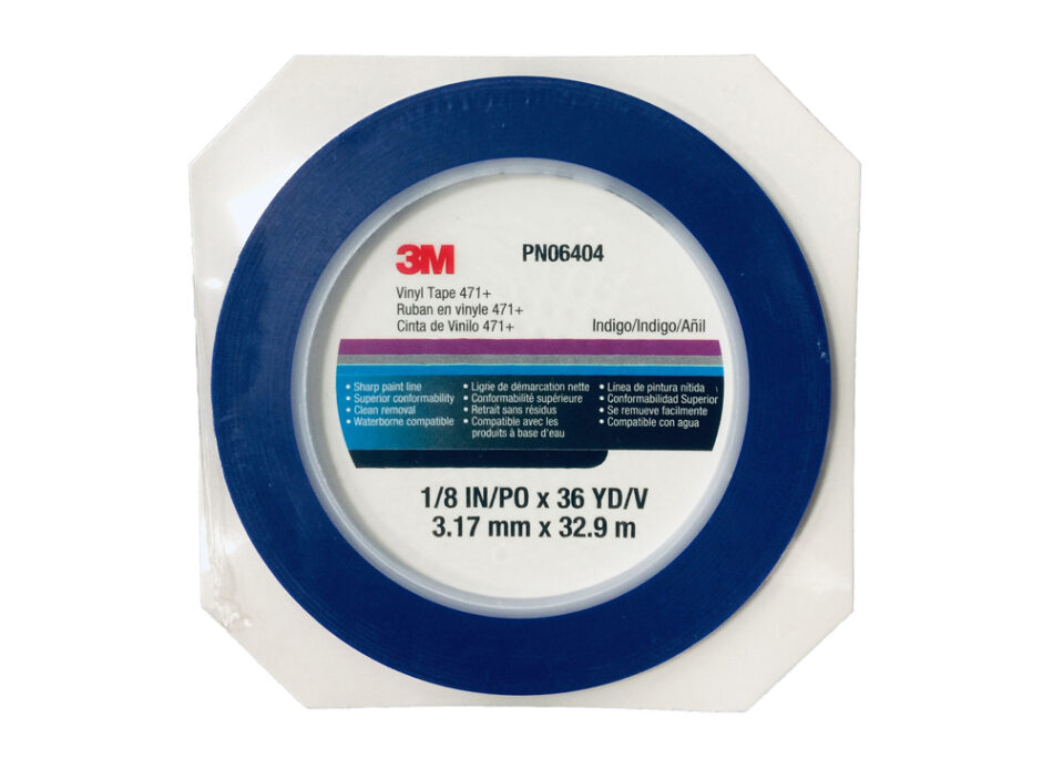 3M - 471+ Fine Line Masking Tape Blue [3mm x 32.9m] (Single Roll)