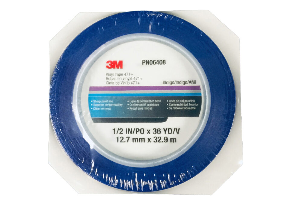 3M - 471+ Fine Line Masking Tape Blue [12mm x 32.9m] (Single Roll)