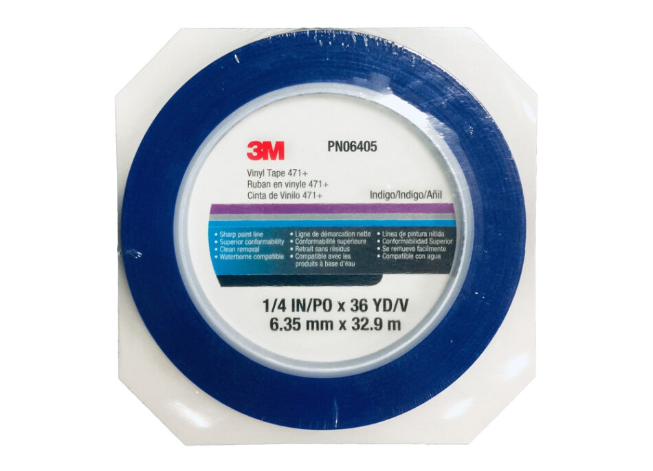 3M - 471+ Fine Line Masking Tape Blue [6mm x 32.9m] (Single Roll)