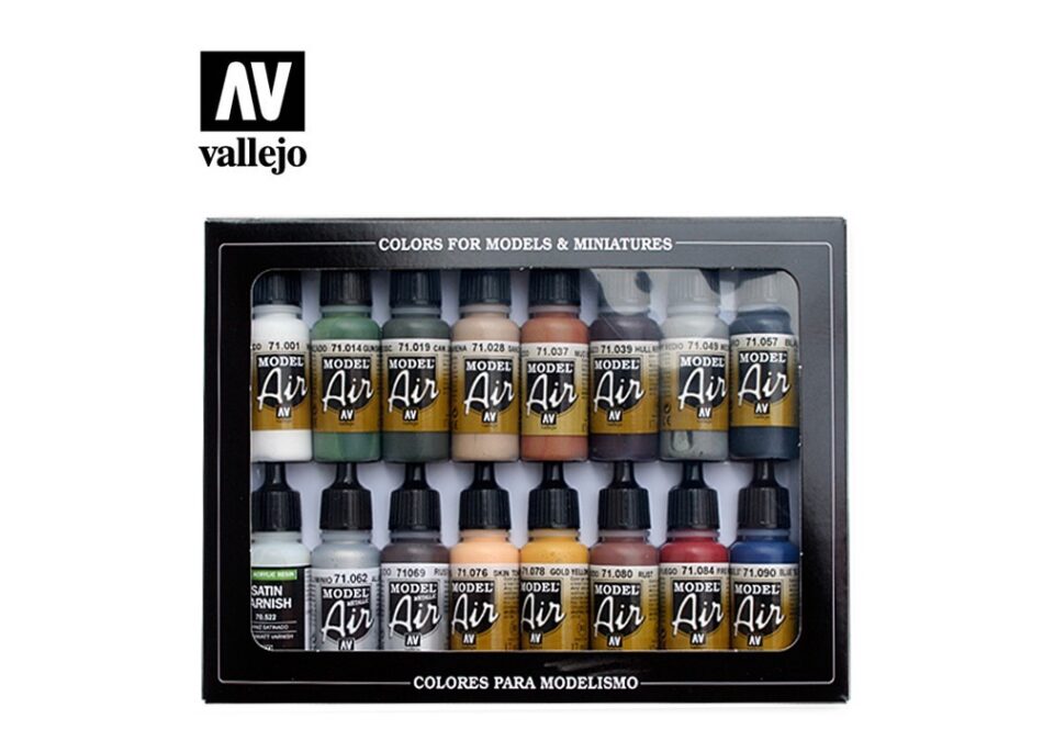 Vallejo Model Air Paint Set - Railway Colors Europe (x16)