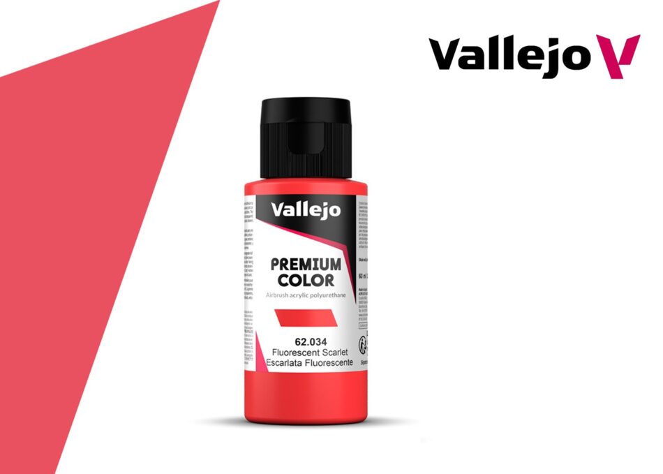 Vallejo Premium Colors - Fluorescent Scarlet (60ml)