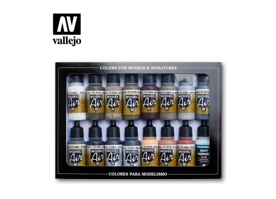 Vallejo Model Air Paint Set - Weathering Set (x16)