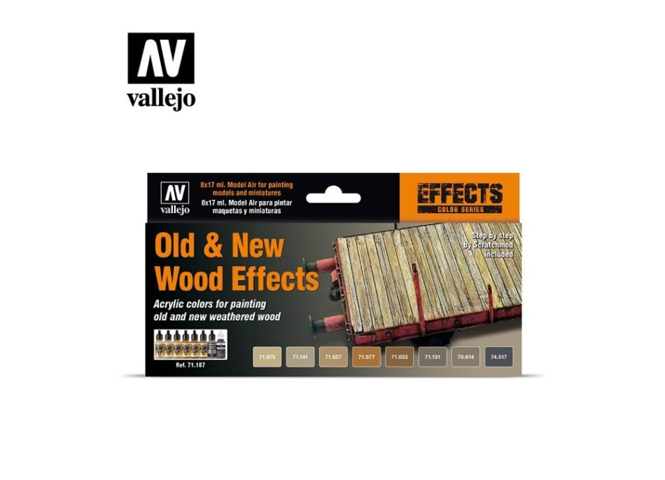 Vallejo Model Air Paint Set - Old and New Wood Effects