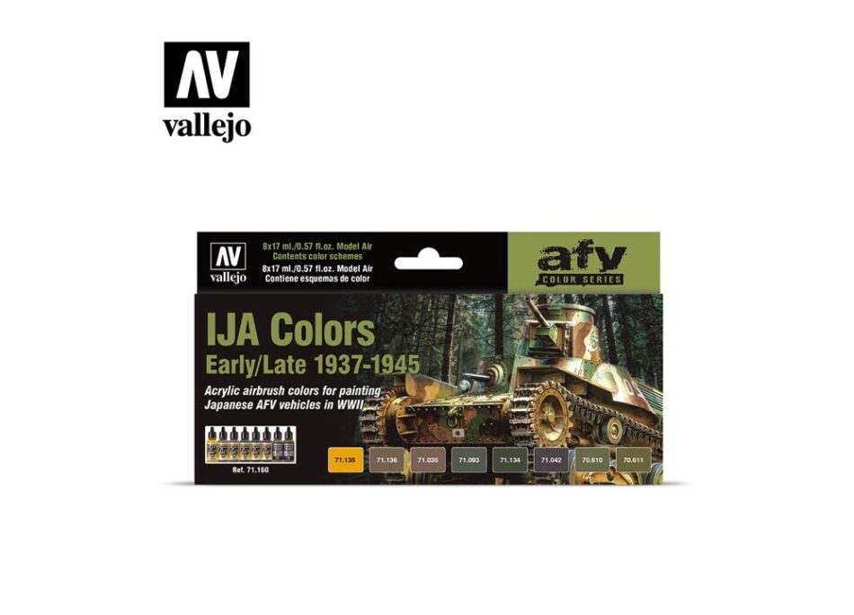 Vallejo Model Air Paint Set - IJA Colors Early/Late (1939-1945)