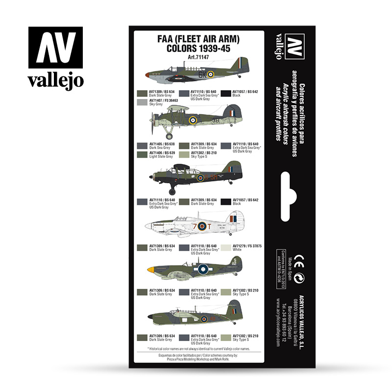 Vallejo 71.147 - Aircraft Colour Schemes