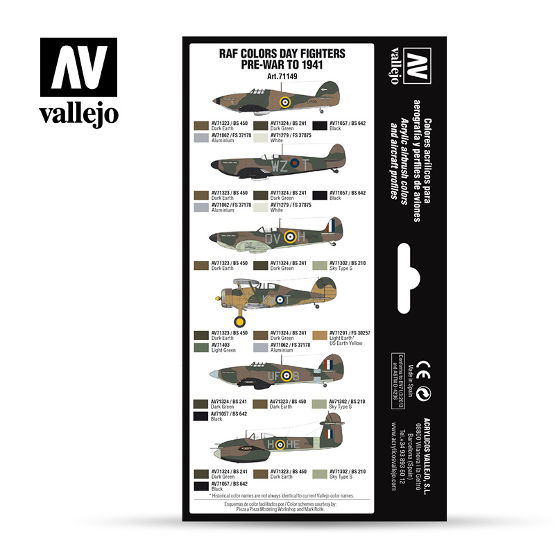 Vallejo 71.149 - Aircraft Colour Schemes