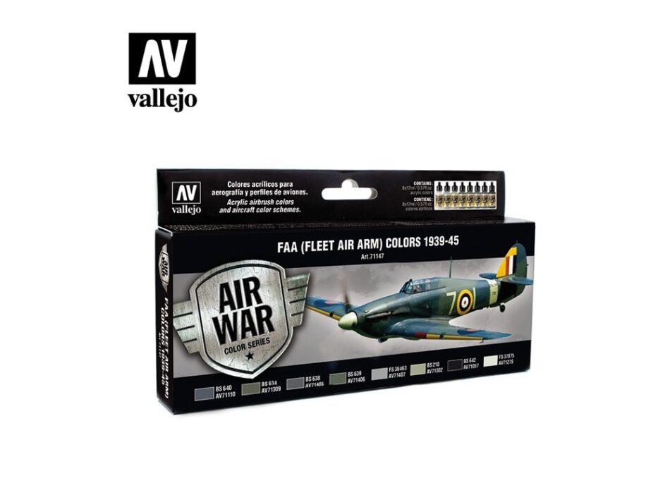 Vallejo Model Air Paint Set - RAF & FAA (Fleet Air Arm) Colors 1939-45