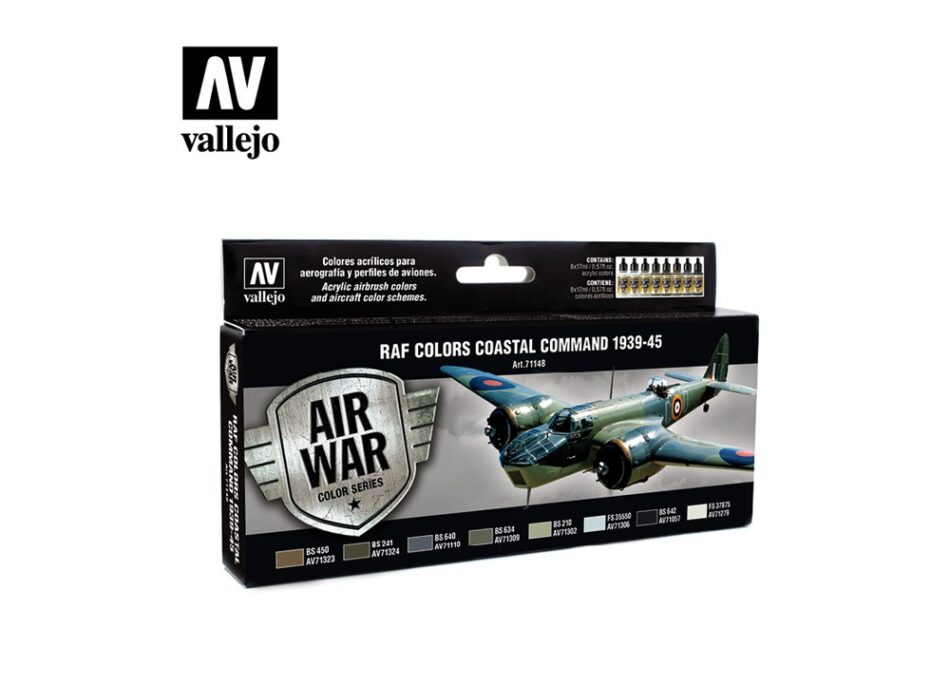 Vallejo Model Air Paint Set - RAF Colors Coastal Command 1939-45