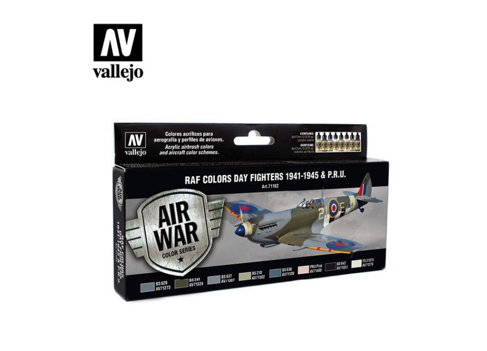 Vallejo Model Air Paint Set - RAF Colors Day Fighters 1941-1945 and P.R.U.