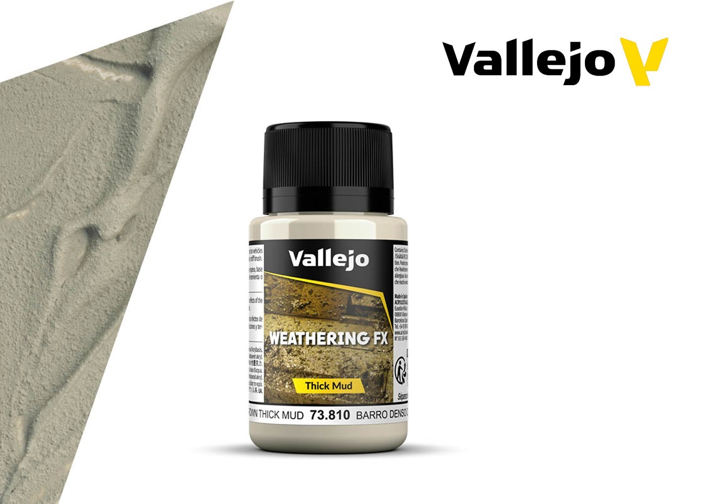 Light Brown Model Mud Paint Vallejo Light Brown Thick Mud - Realistic Model Paint For Dioramas & Miniatures Vallejo Thick Mud