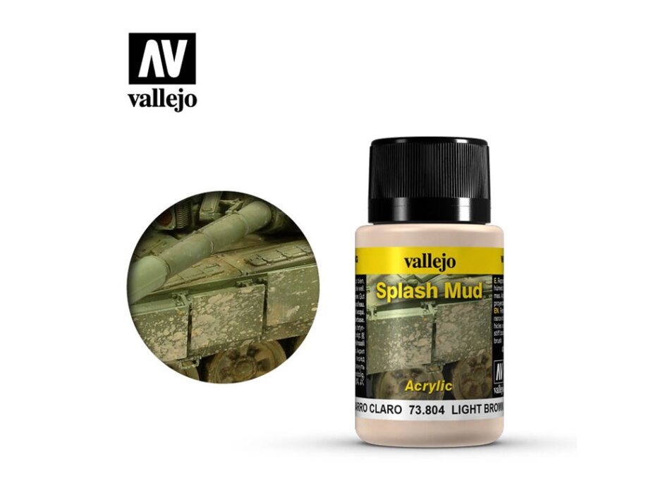 Vallejo Weathering Effects - Light Brown Splash Mud (40ml)
