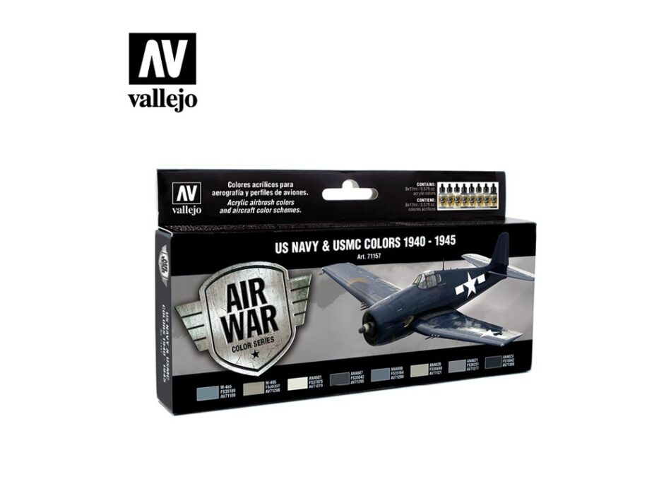 Vallejo Model Air Paint Set - US Navy & USMC Colors WWII 1940-1945
