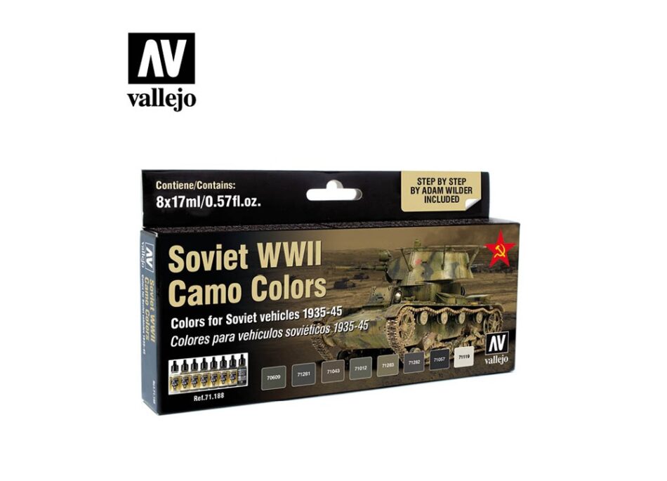 Vallejo Model Air Paint Set - Soviet WWII Camo Colors