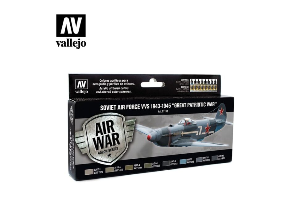 Vallejo Model Air Paint Set - Soviet Air Force VVS 1943 to 1945 "Great Patriotic War"