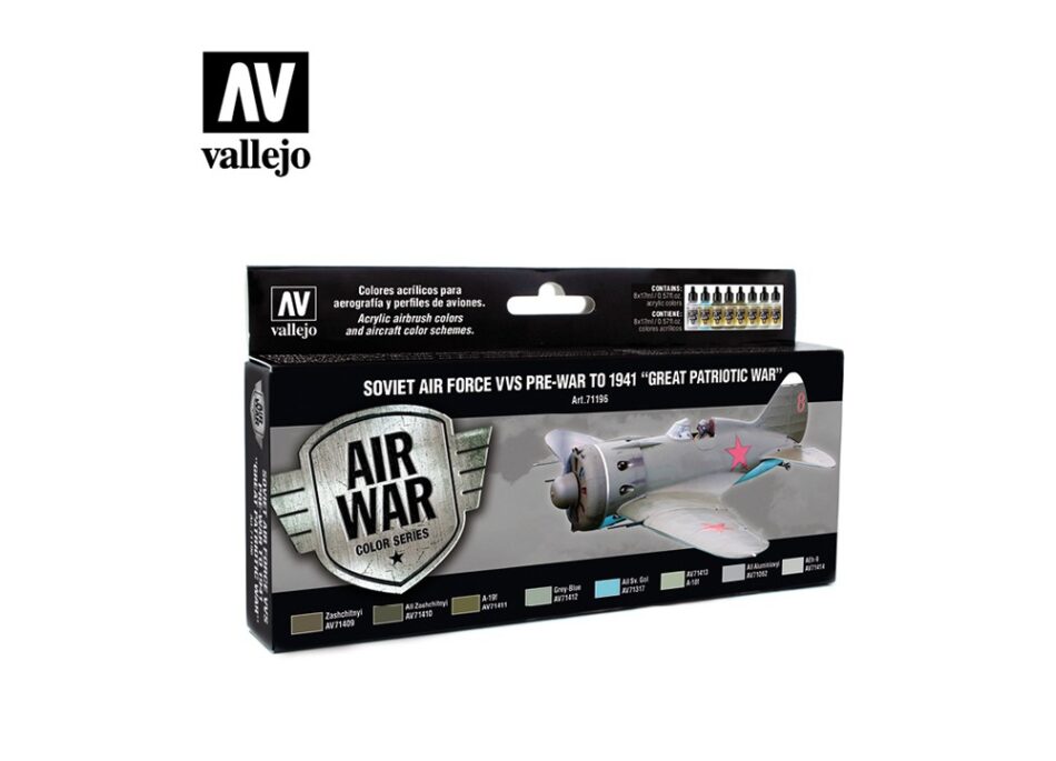 Vallejo Model Air Paint Set - Soviet Air Force VVS Pre-War to 1941 "Great Patriotic War"