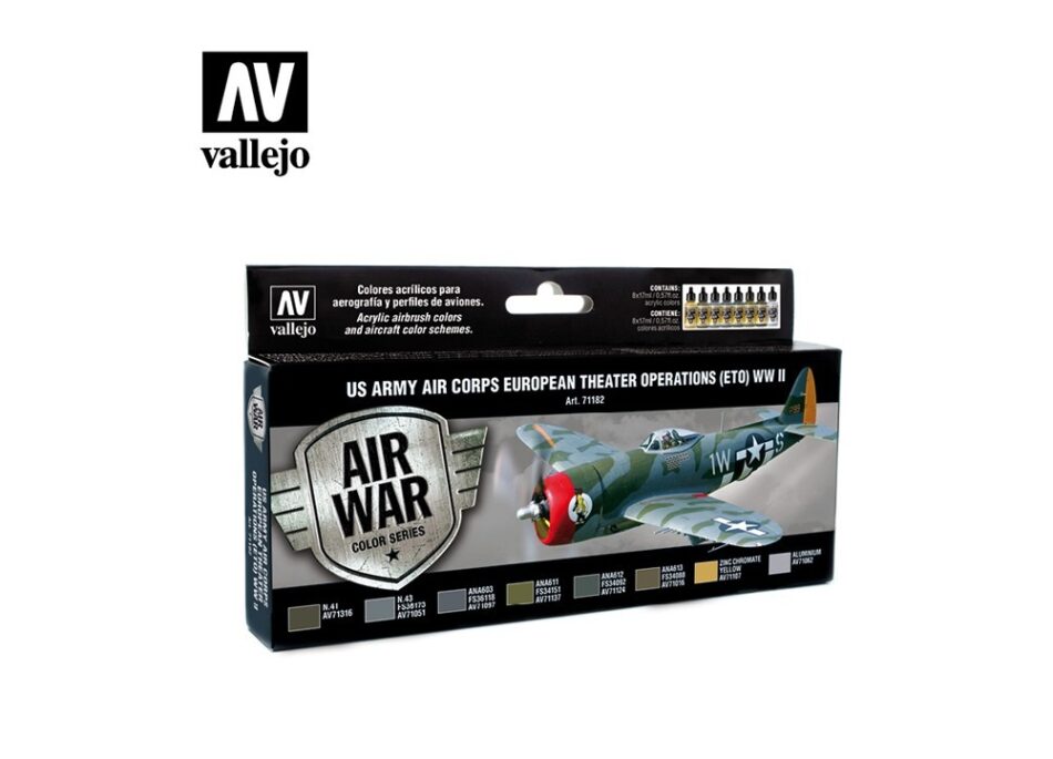 Vallejo Model Air Paint Set - US Army Air Corps European Theater Operations (ETO) WWII