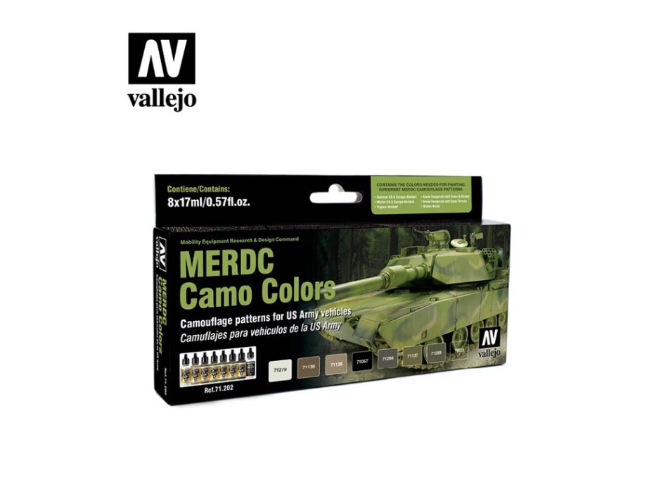 Vallejo Model Air Paint Set - MERDC Camo Colors