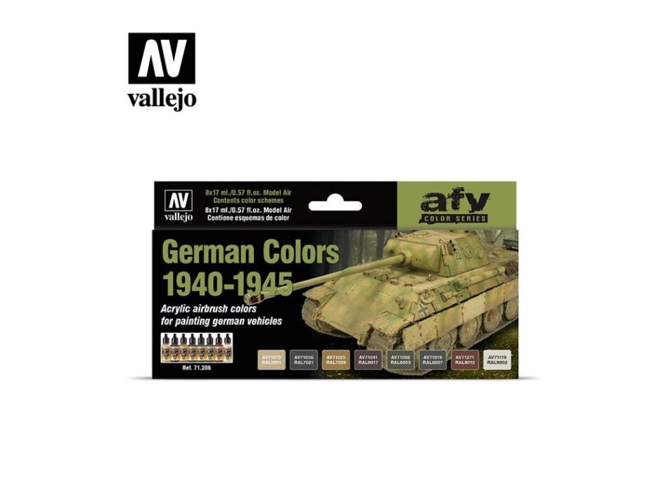 Vallejo Model Air Paint Set - German Colors 1940-1945