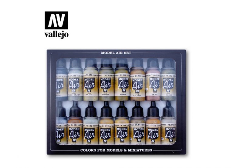 Vallejo Model Air RAF Set 71163 - WWII RAF Desert Colors, 8-Paint Set For Airbrush & Model Painting - View #6