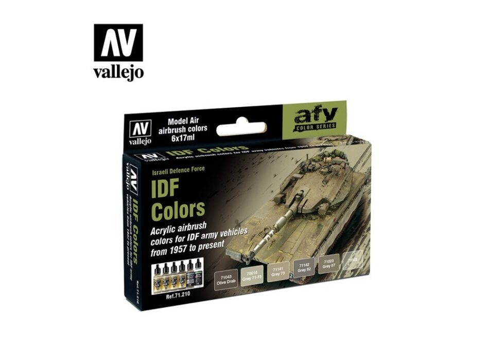 Vallejo Model Air Paint Set - IDF Army Colors 1957 to Present