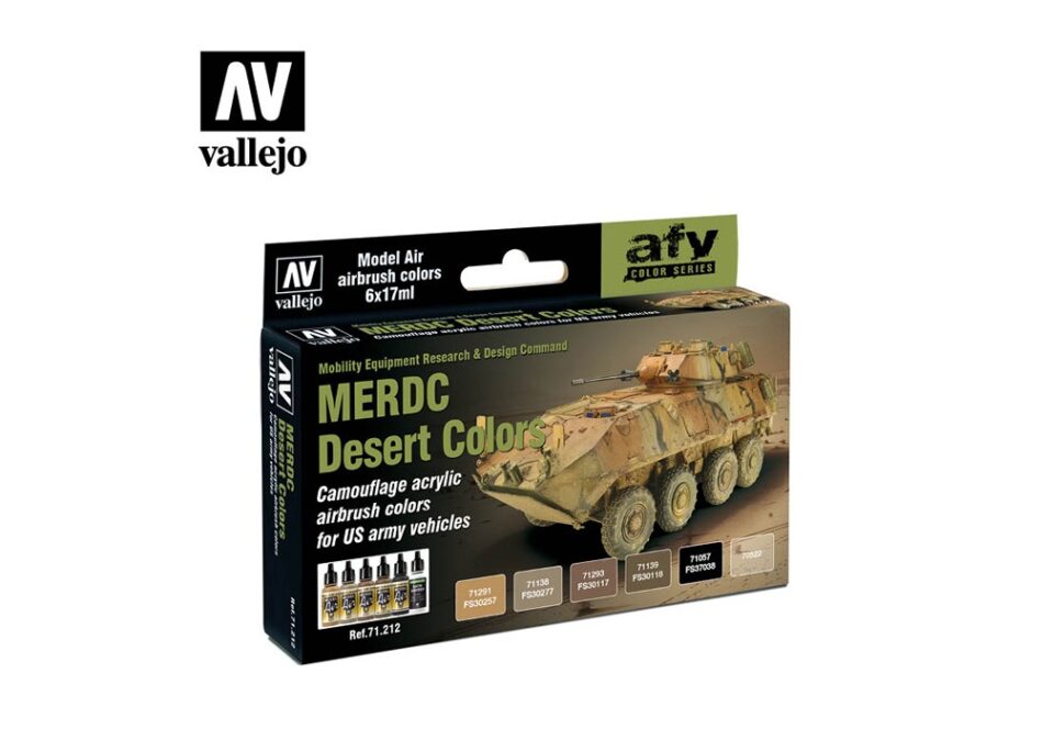 Vallejo Model Air Paint Set - US MERDC Desert Colors