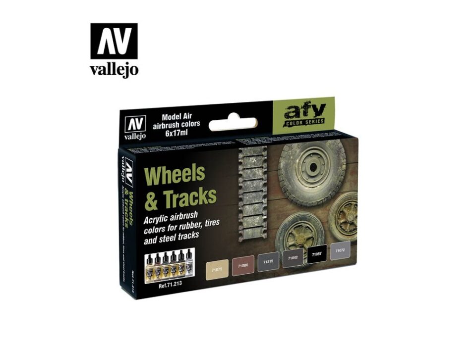 Vallejo Model Air Paint Set - Wheels and Tracks