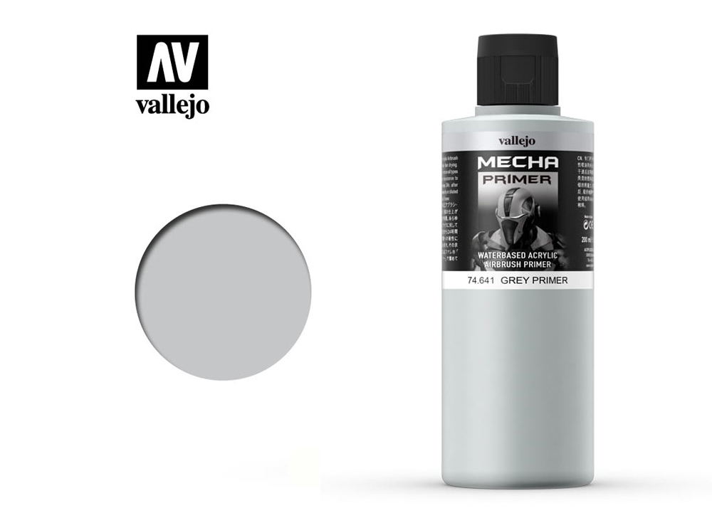 Vallejo 200ml Surface Primer White Grey Black Acrylic Model Air Brush Spray